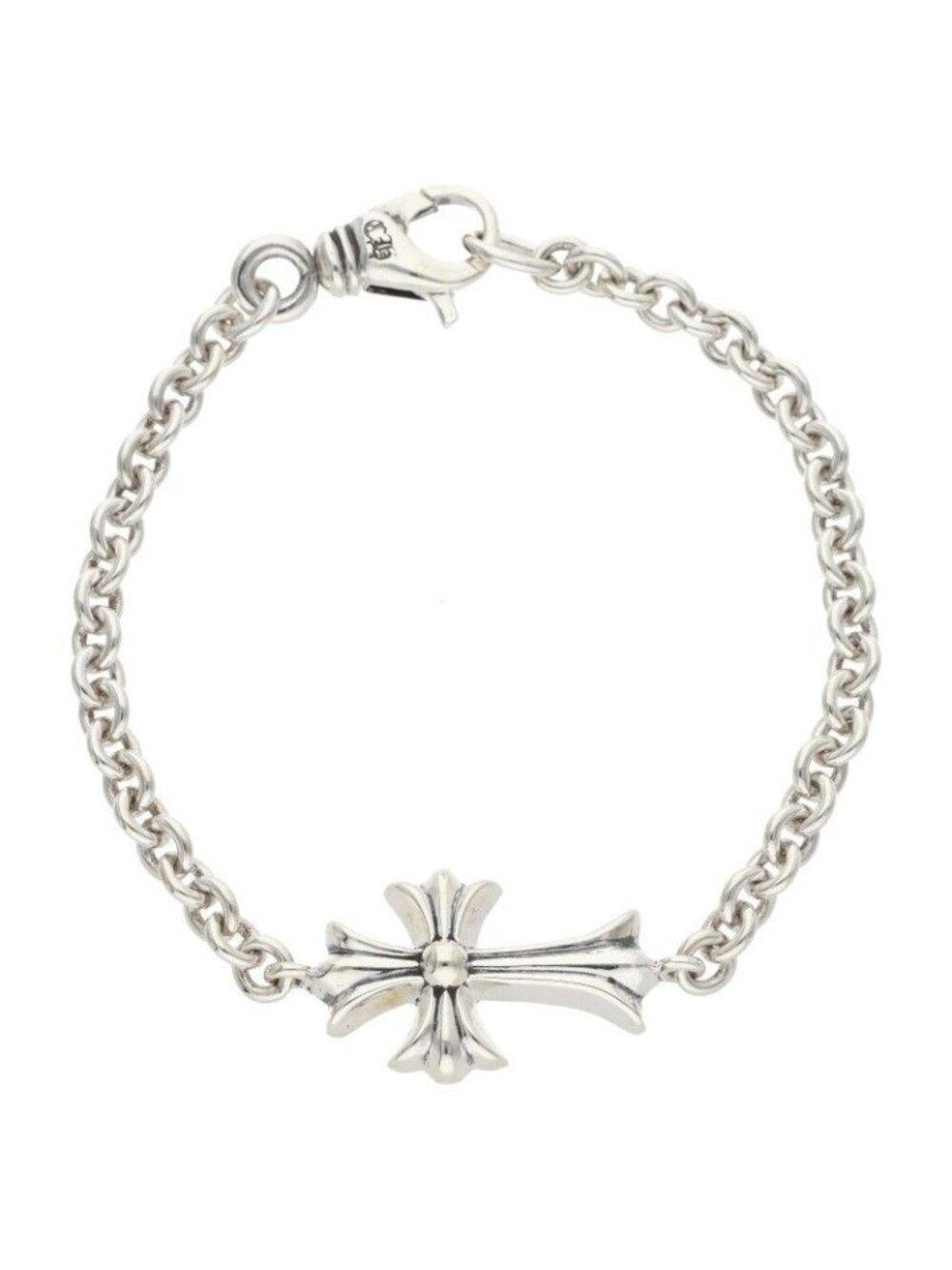 Chrome Hearts Tny CH Tiny CH Cross Chain Silver Bracelet